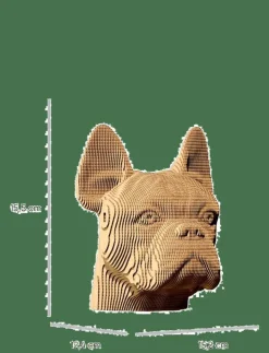 Cartonic Spel & Pussel|Dekorationsdetaljer|3D Pussel BULLDOG - Träfigurer