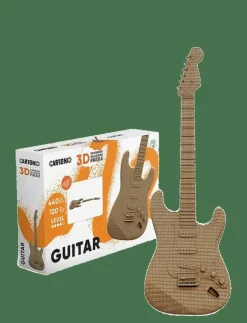 Cartonic Spel & Pussel|Dekorationsdetaljer|3D Pussel GITARR - Träfigurer