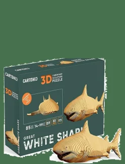 Cartonic Spel & Pussel|Dekorationsdetaljer|3D Pussel HAJ - Träfigurer