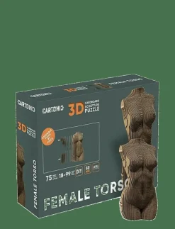 Cartonic Spel & Pussel|Dekorationsdetaljer|3D Pussel KVINNLIG TORSO - Träfigurer