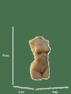 Cartonic Spel & Pussel|Dekorationsdetaljer|3D Pussel KVINNLIG TORSO - Träfigurer