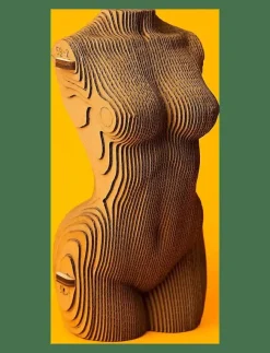 Cartonic Spel & Pussel|Dekorationsdetaljer|3D Pussel KVINNLIG TORSO - Träfigurer