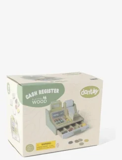 Barn Dantoy Rollspel|CASH REGISTER WOOD IN GIFT BOX 33 PARTS - Marknadsstånd