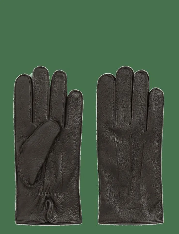 GANT CASHMERE LINED LEATHER GLOVES - Fingervantar| Handskar