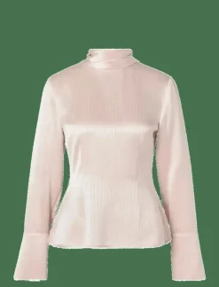 Kvinnor Malina Blusar & Skjortor|Celene Tie Detailed Satin blouse - Långärmade blusar