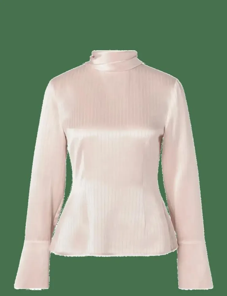 Kvinnor Malina Blusar & Skjortor|Celene Tie Detailed Satin blouse - Långärmade blusar