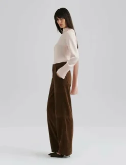 Kvinnor Malina Blusar & Skjortor|Celene Tie Detailed Satin blouse - Långärmade blusar