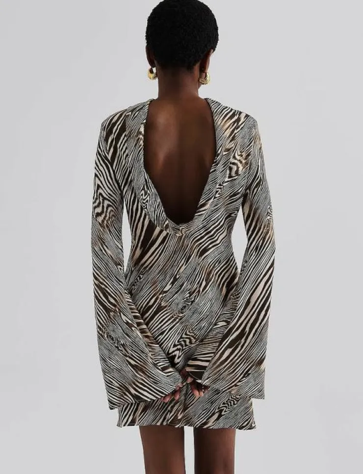 Malina Cezanne Low Back Satin Mini dress - Korta klänningar|Kvinnor Klänningar