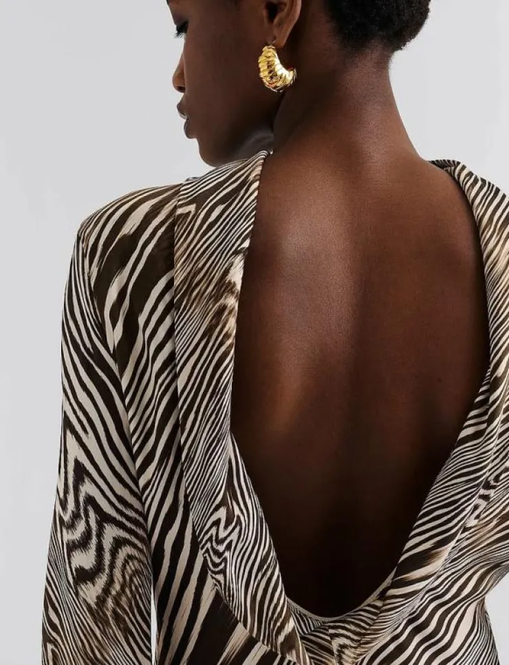 Malina Cezanne Low Back Satin Mini dress - Korta klänningar|Kvinnor Klänningar