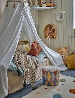 Barn Bloomingville Sova|Sova|Charlie Throw, , Recycled Cotton - Filtar & täcken