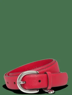 Kvinnor Lauren Ralph Lauren Bälten|Charm Crosshatch Leather Belt - Skärp