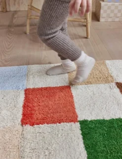 OYOY MINI Chess Rug - Large - Rektangulära mattor|Barn Inredning|Inredning