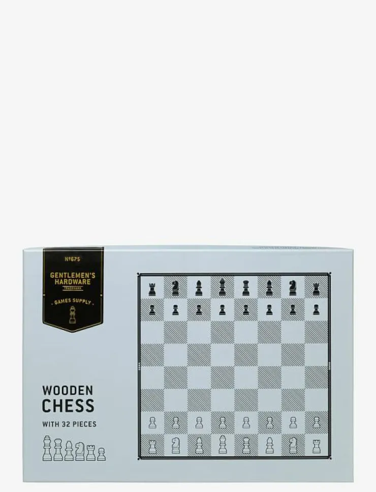 Gentlemen's Hardware Chess Set Acacia Wood - Spel & pussel| Spel & Pussel
