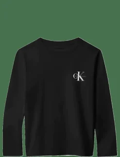 Barn Calvin Klein Överdelar|CHEST MONOLOGO LS T-SHIRT - Långärmade t-shirts