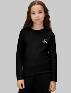 Barn Calvin Klein Överdelar|CHEST MONOLOGO LS T-SHIRT - Långärmade t-shirts