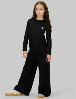 Barn Calvin Klein Överdelar|CHEST MONOLOGO LS T-SHIRT - Långärmade t-shirts