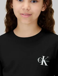 Barn Calvin Klein Överdelar|CHEST MONOLOGO LS T-SHIRT - Långärmade t-shirts