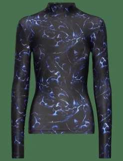 Kvinnor HAN Kjøbenhavn T-Shirts & Toppar|Chrome Tribal Stretch Turtleneck Long Sleeve - Långärmade toppar