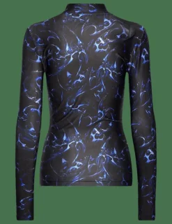 Kvinnor HAN Kjøbenhavn T-Shirts & Toppar|Chrome Tribal Stretch Turtleneck Long Sleeve - Långärmade toppar