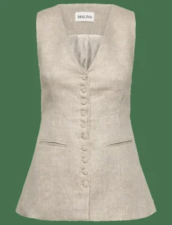 Kvinnor Malina Kavajer|Cielo Linen Vest - Kavajer