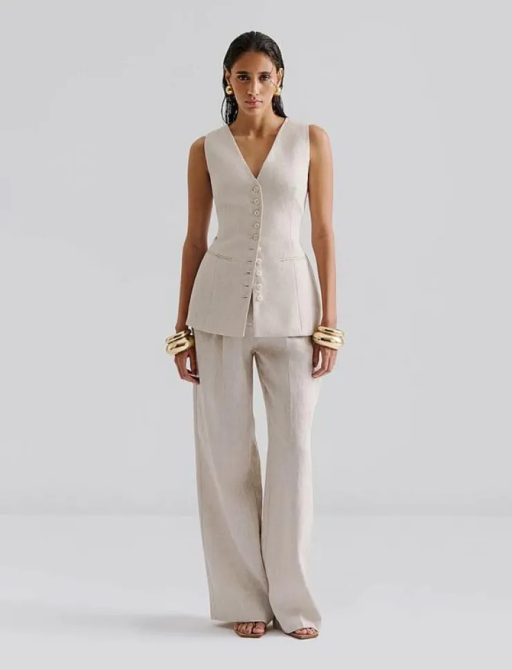 Kvinnor Malina Kavajer|Cielo Linen Vest - Kavajer