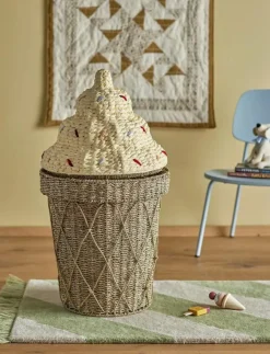 Bloomingville Cillie Basket w/Lid - Förvaringskorgar|Barn Inredning|Inredning