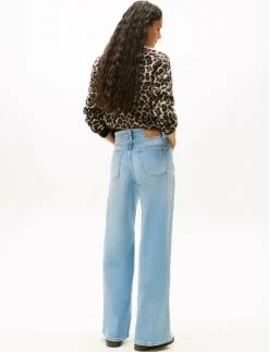 Tommy Jeans CLAIRE HR WD BI0112 CO - Vida byxor|Kvinnor Denimkläder|Jeans