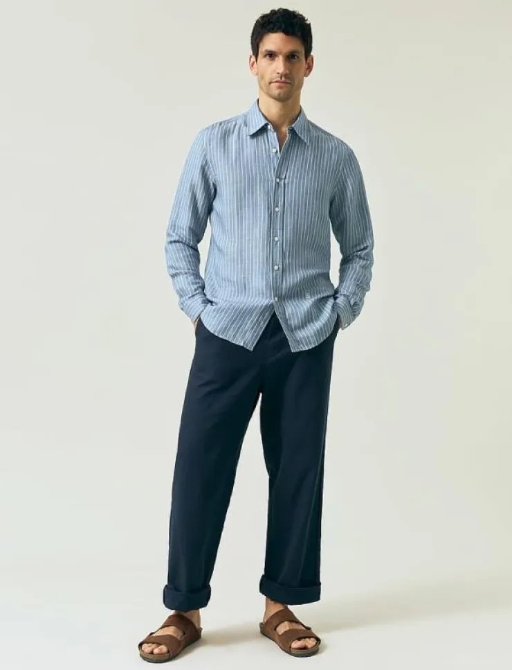 Lexington Clothing Skjortor|Classic Hemp Striped Shirt - Randiga skjortor