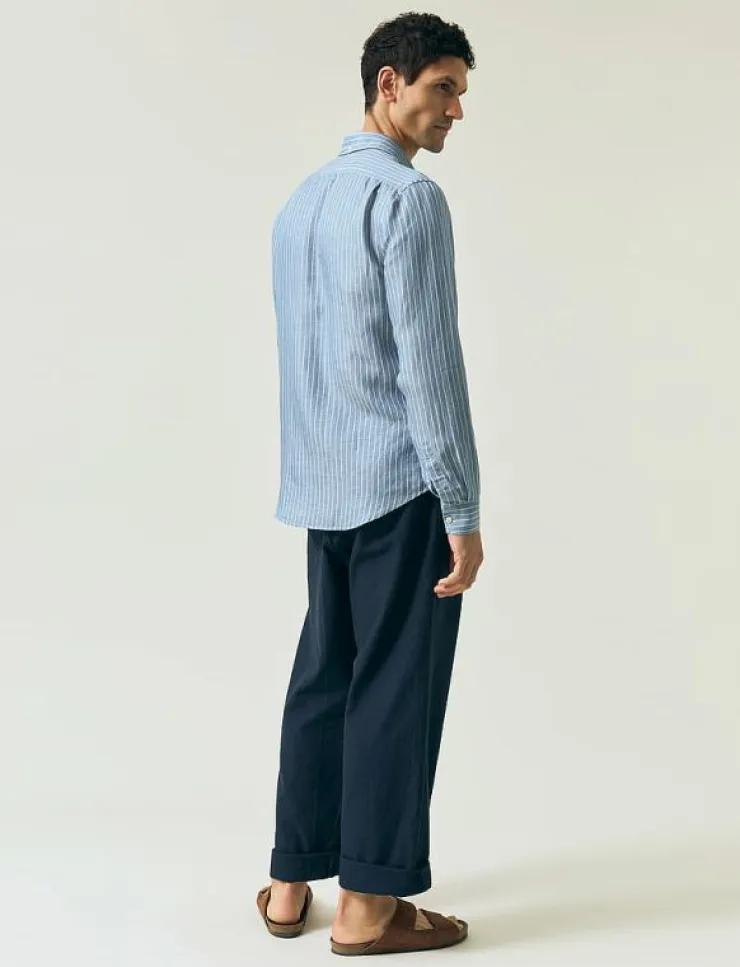 Lexington Clothing Skjortor|Classic Hemp Striped Shirt - Randiga skjortor