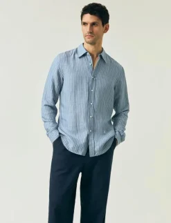Lexington Clothing Skjortor|Classic Hemp Striped Shirt - Randiga skjortor