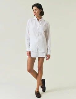 Kvinnor Lexington Clothing Blusar & Skjortor|Classic Linen Shirt - Linneskjortor