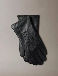 Calvin Klein Handskar|CLASSIC PEBBLE LEATHER GLOVES - Fingervantar