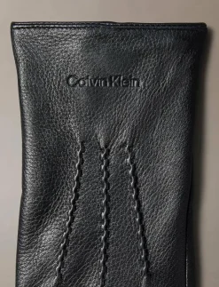 Calvin Klein Handskar|CLASSIC PEBBLE LEATHER GLOVES - Fingervantar