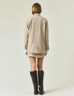 Lexington Clothing Classic Straight Fit Wool Blend Blazer - Enkelknäppta kavajer|Kvinnor Kavajer