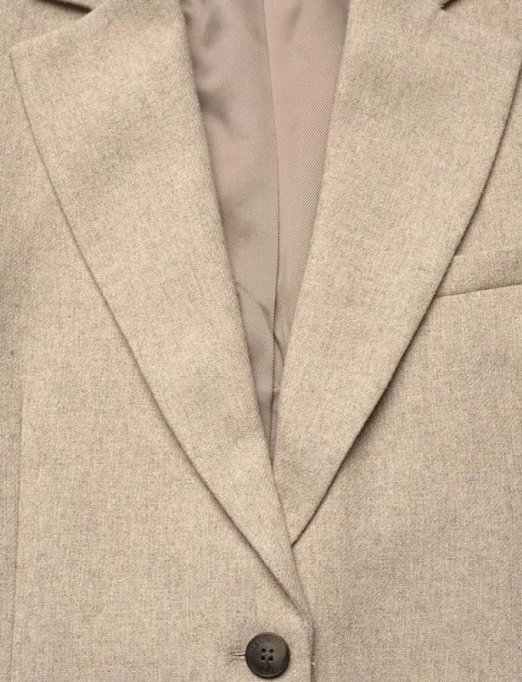 Lexington Clothing Classic Straight Fit Wool Blend Blazer - Enkelknäppta kavajer|Kvinnor Kavajer