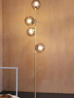 Dyberg Larsen Lampor|Como Golvlampa rök/ mässing - Golvlampor