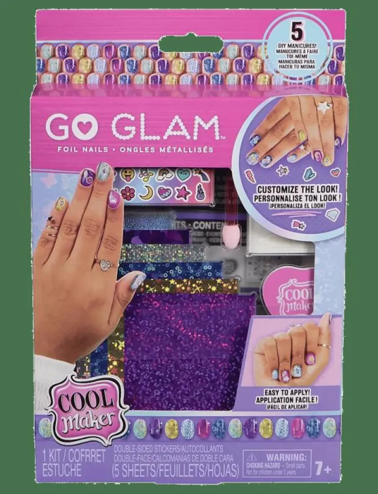 Barn Cool Maker Maskeradkläder & Tillbehör|Go Glam Foil Nails 2.0 - Smink