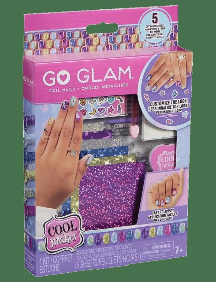 Barn Cool Maker Maskeradkläder & Tillbehör|Go Glam Foil Nails 2.0 - Smink
