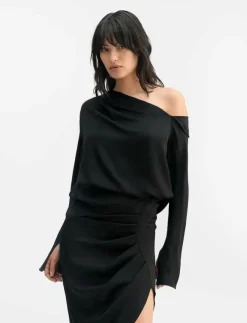 Kvinnor Ahlvar Gallery Blusar & Skjortor|Cora silk blouse - Långärmade blusar