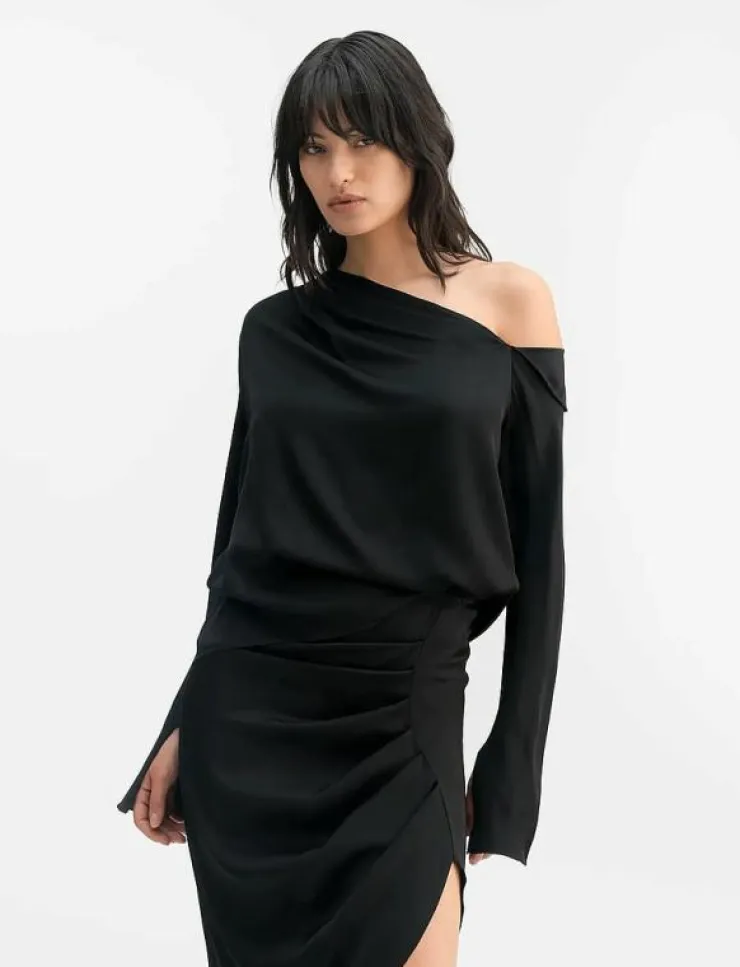 Kvinnor Ahlvar Gallery Blusar & Skjortor|Cora silk blouse - Långärmade blusar