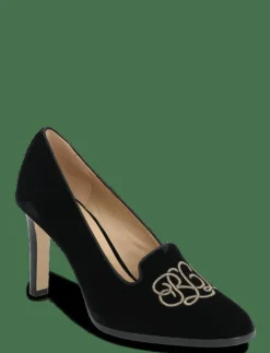 Kvinnor Lauren Ralph Lauren Högklackade Skor|Corah Embroidered-Logo Velvet Pump - Klassiska pumps