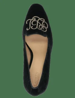 Kvinnor Lauren Ralph Lauren Högklackade Skor|Corah Embroidered-Logo Velvet Pump - Klassiska pumps