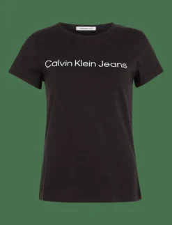Kvinnor Calvin Klein Jeans T-Shirts & Toppar|CORE INSTIT LOGO SLIM FIT TEE - T-shirts