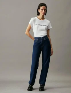 Calvin Klein Jeans CORE INSTIT LOGO SLIM FIT TEE - T-shirts|Kvinnor Plus Size & Curvy