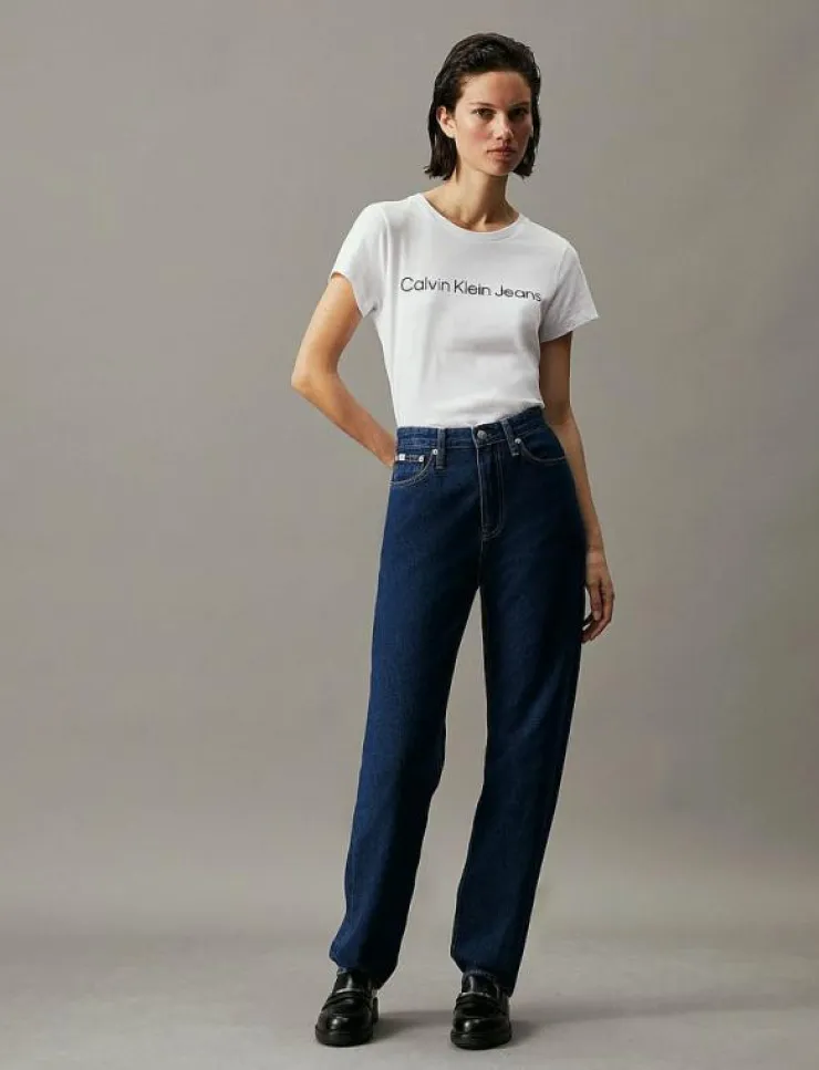 Calvin Klein Jeans CORE INSTIT LOGO SLIM FIT TEE - T-shirts|Kvinnor Plus Size & Curvy