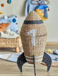 Barn Bloomingville Inredning|Inredning|Cosmina Basket w/Lid, , Seagrass - Förvaringskorgar