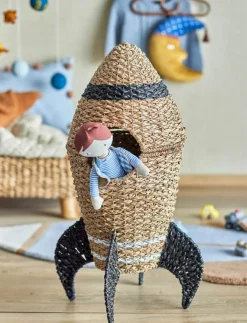 Barn Bloomingville Inredning|Inredning|Cosmina Basket w/Lid, , Seagrass - Förvaringskorgar