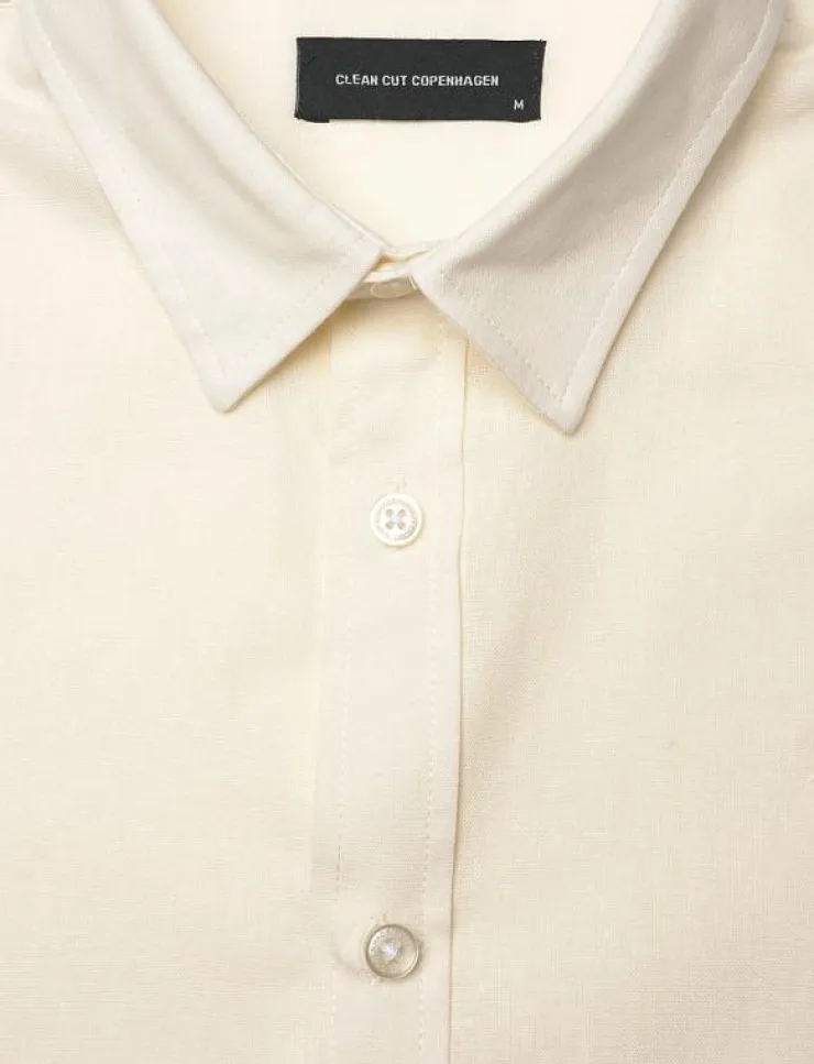 Clean Cut Copenhagen Cotton / Linen Shirt L/S - Linneskjortor| Skjortor