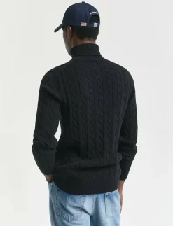 GANT Stickat|COTTON CABLE TURTLE NECK - Polokrage