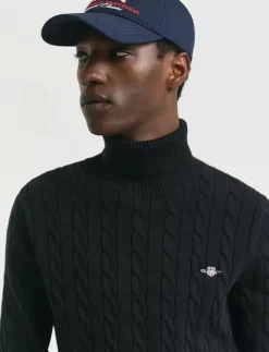 GANT Stickat|COTTON CABLE TURTLE NECK - Polokrage